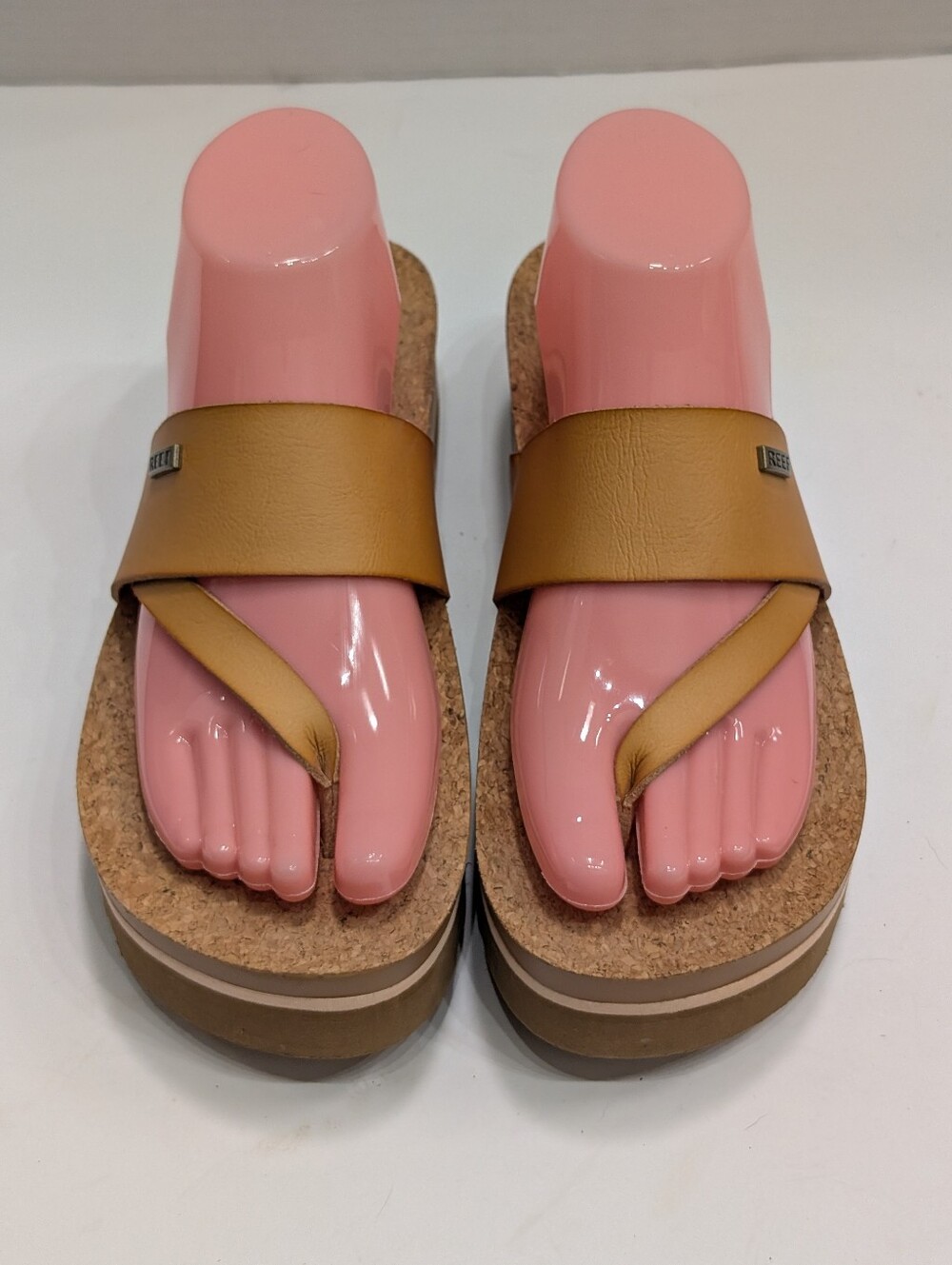 Reef Women's 9 Cushion Sol Hi Slide Sandals Natural Brown